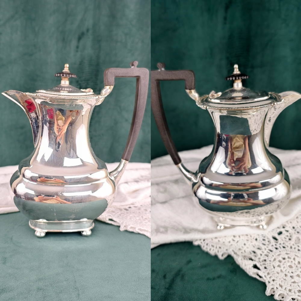 Vintage Rectangular Wallace Silver Plated Tea Set - Picture 2 of 10